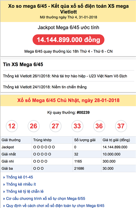 Jackpot uoc tinh 31-1-2018
